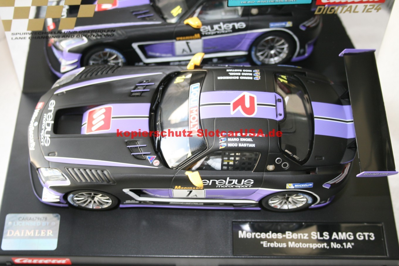 36-85452 Carrera Digital 124 Ersatzteil-Set für Mercedes-Benz SLS AMG GT3 No 
