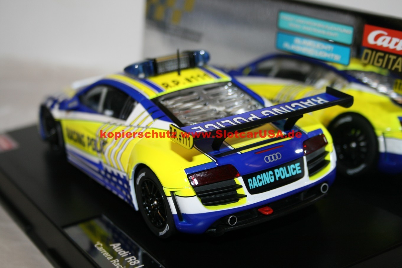 Carrera 23880 Audi R8 LMS Racing Police Digital 124 Slot Car 1:24 Scale 