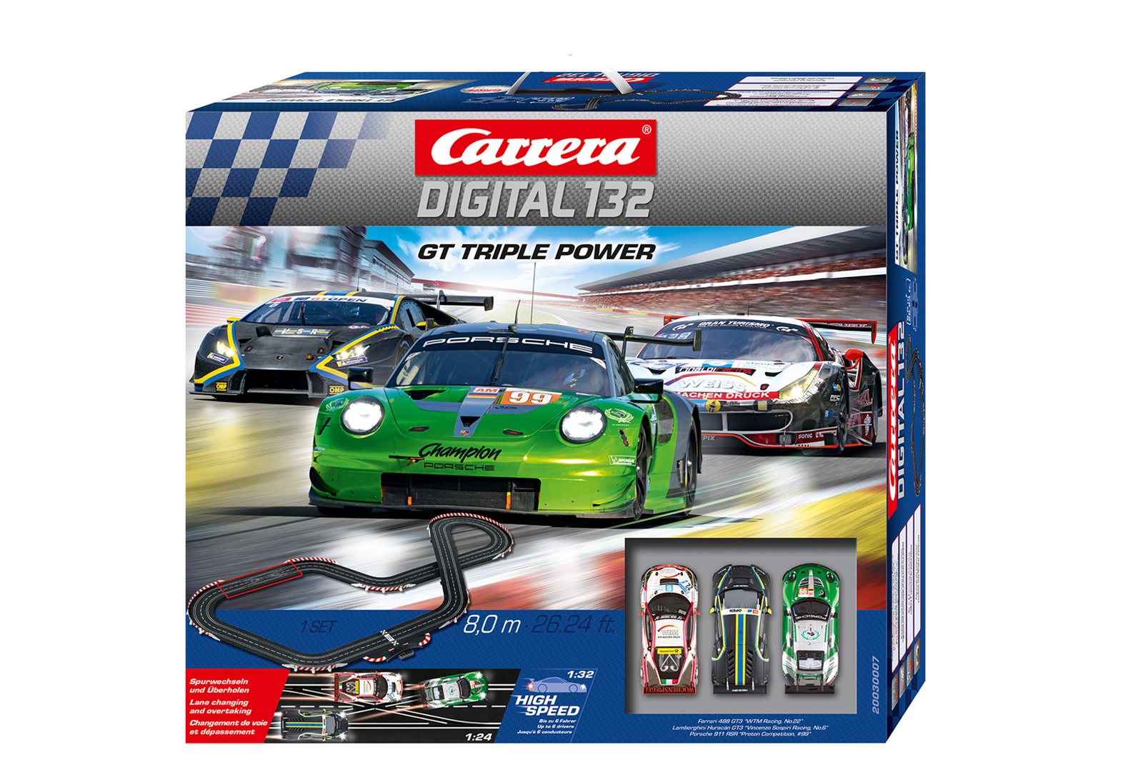 Carrera Digital 132 30007 GT Triple Power Grundpackung Startpackung
