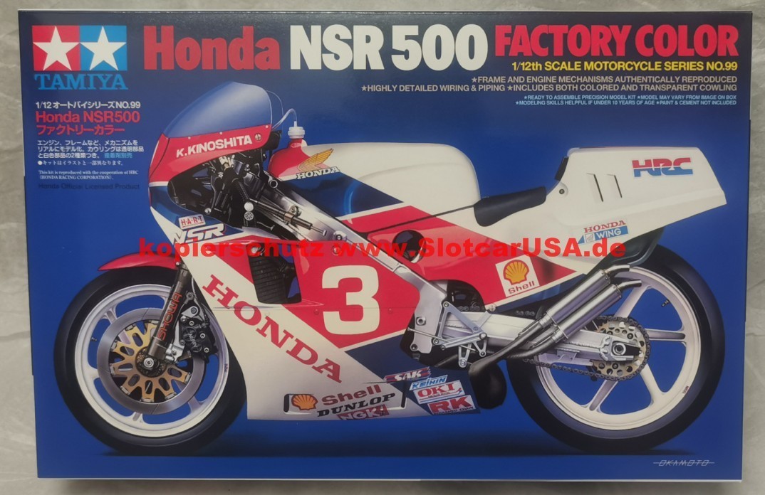 Tamiya 14099 1/12 Scale Motorcycle Model Kit Honda NSR500 Factory Color 