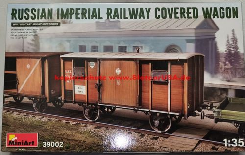 MINI ART 39002 1/35 Russian Imperial Railway Covered Wagon